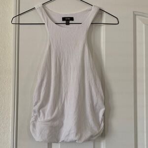 AFRM White Ribbed Tank Top